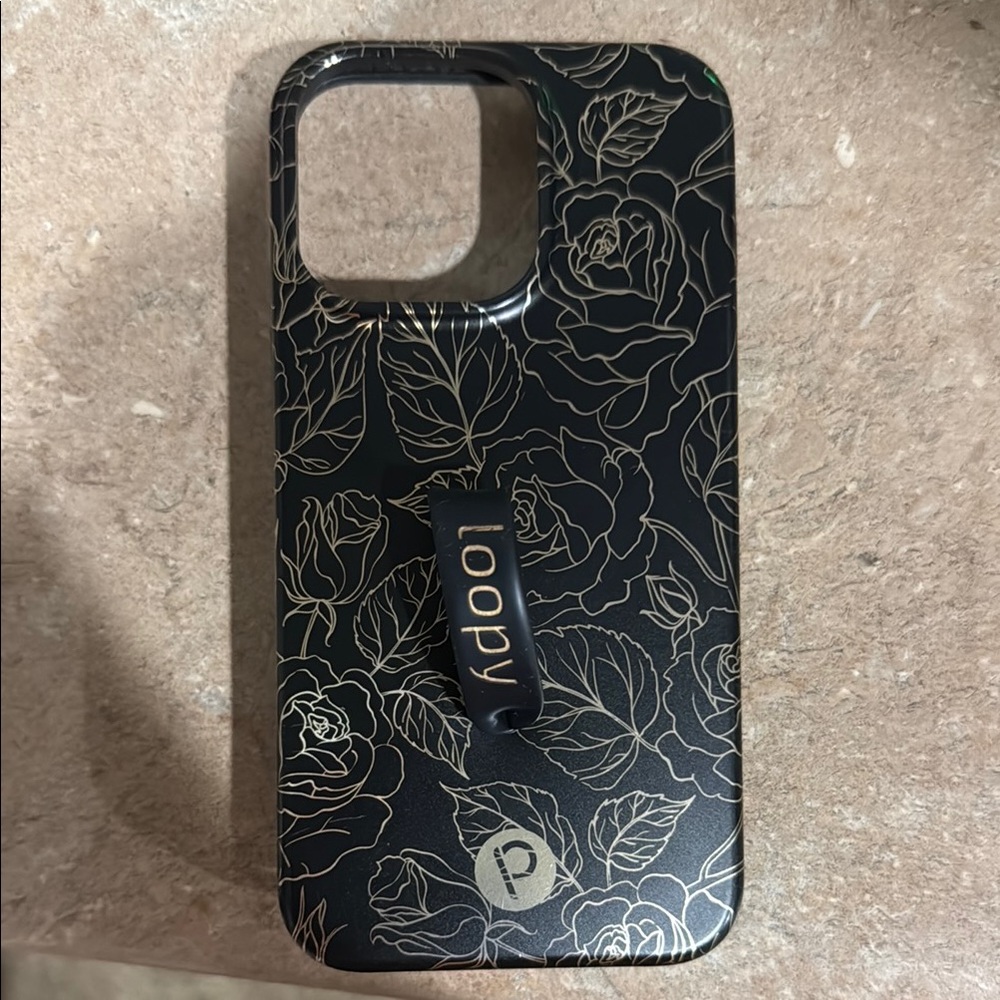 Loopy Case Black Floral Phone Case